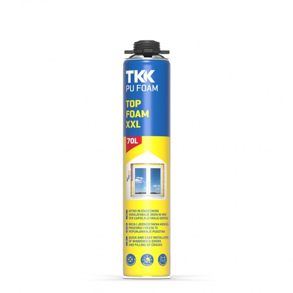Професійна поліуретанова монтажна піна зимова TKK PU FOAM P TOP XXL WIN850 ml